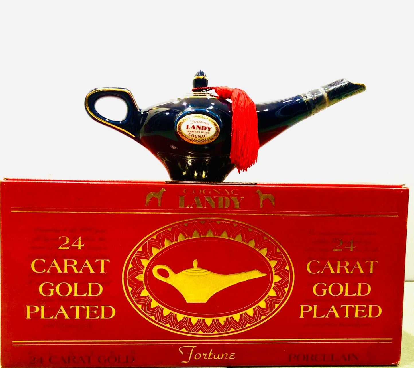 Landy Cognac Fortune Lamp Porcelain | CLEARANCE - Wines N Drinks