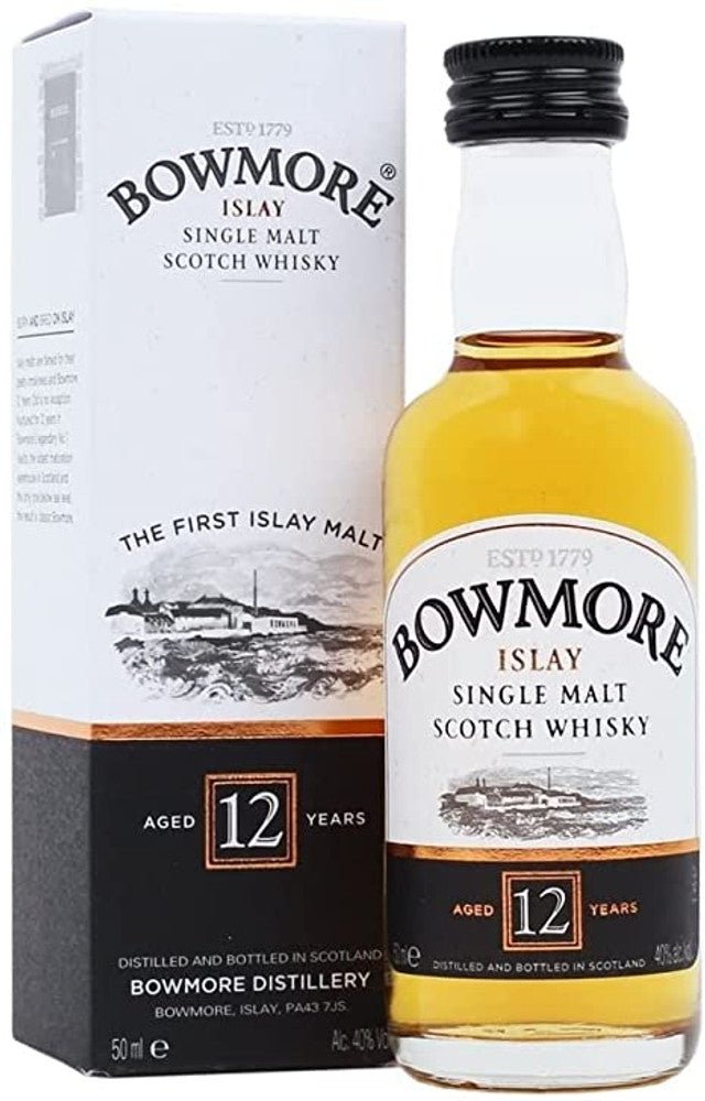 Bowmore 12yo Islay Single Malt Scotch Whiskey 50ml - Wines N Drinks