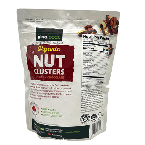 Innofoods Organic Nut Clusters with Dark Chocolate 300g