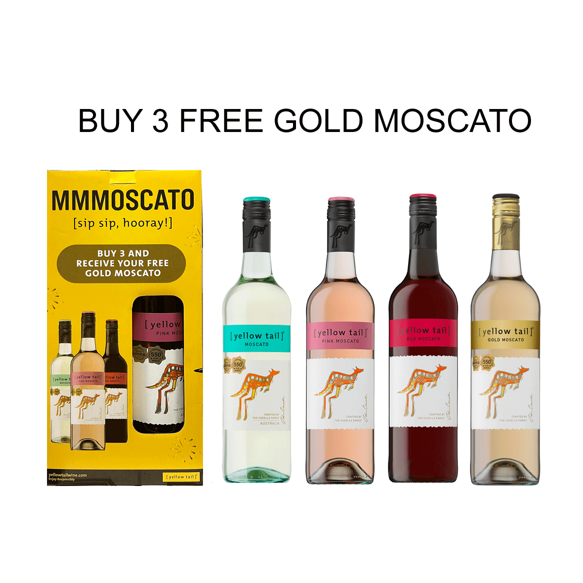 Yellow Tail Moscato Pack 3+1