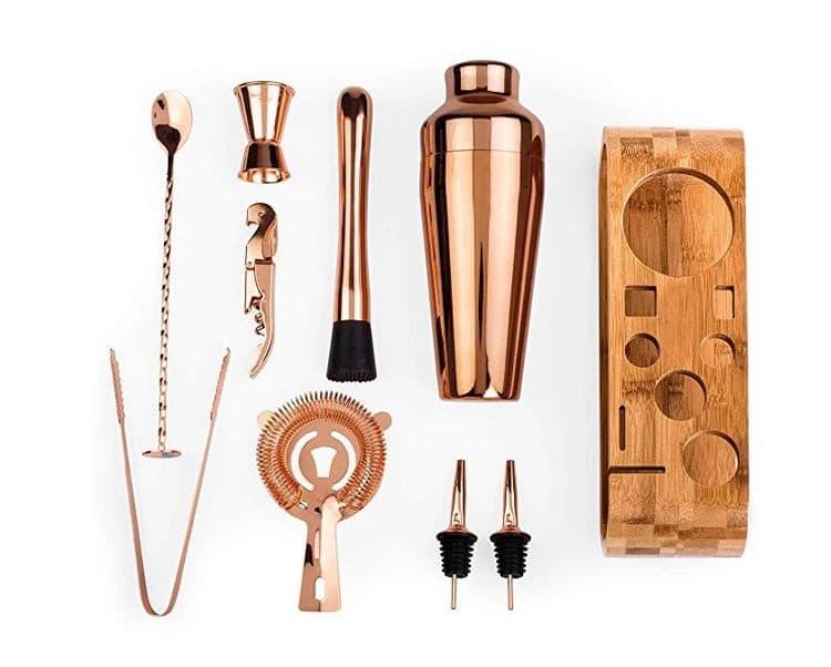 Bartender Set Rosegold 10pcs Home Bar Set - Wines N Drinks