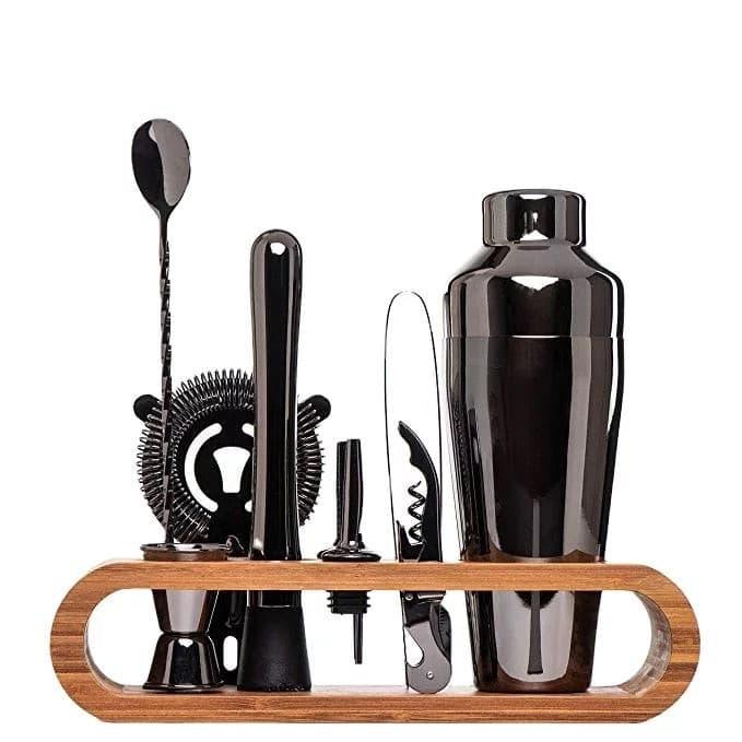 Bartender Set Black 10pcs Home Bar - Wines N Drinks