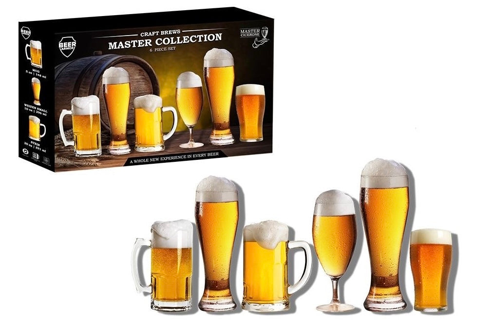 Craft Master Beer Glasses 37cl, 6-pack