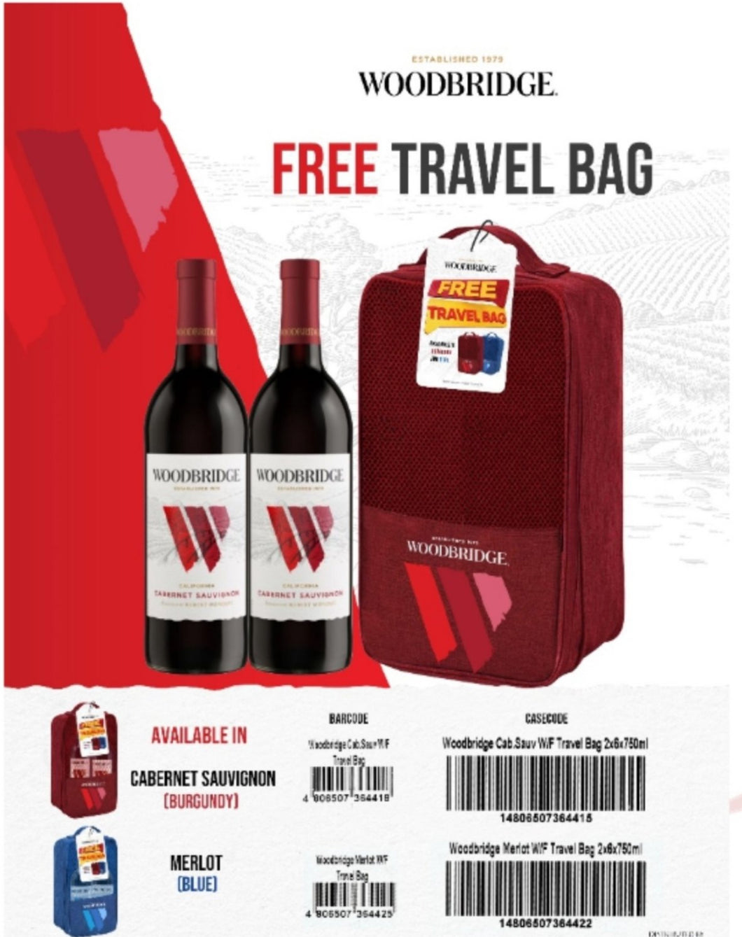 Woodbridge Merlot 2btl + travel bag