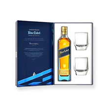 Load image into Gallery viewer, Johnnie Walker Blue 750ml with 2 crystal glass
