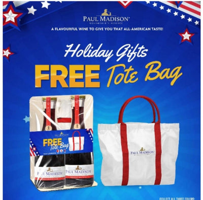 Paul Madison Red wine 1L x 2btls with tote bag - Wines N Drinks