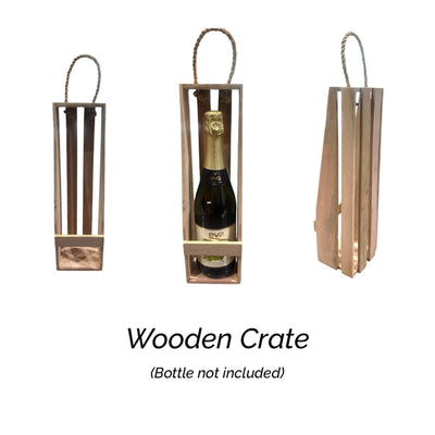 Single Wooden Crate - Wines N Drinks