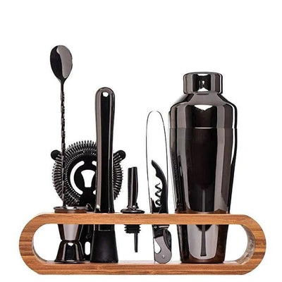 Bartender Set Black 10pcs Home Bar - Wines N Drinks