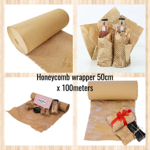 Kraft Honeycomb Wrapping Paper Roll | Cushioning Wrap | Eco-Friendly