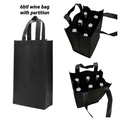 Reusable 6 - bottle Wine Bag - Wines N Drinks