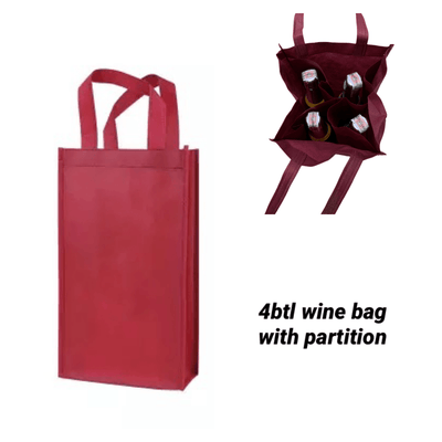 Reuseable 4 - bottle Wine Bag - Wines N Drinks