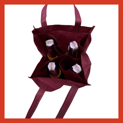 Reuseable 4 - bottle Wine Bag - Wines N Drinks