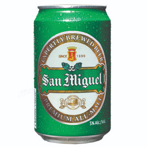 San Miguel Beer Premium All Malt can 330ml.