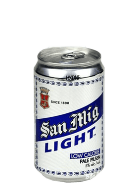 San Miguel Beer Light can 330ml.
